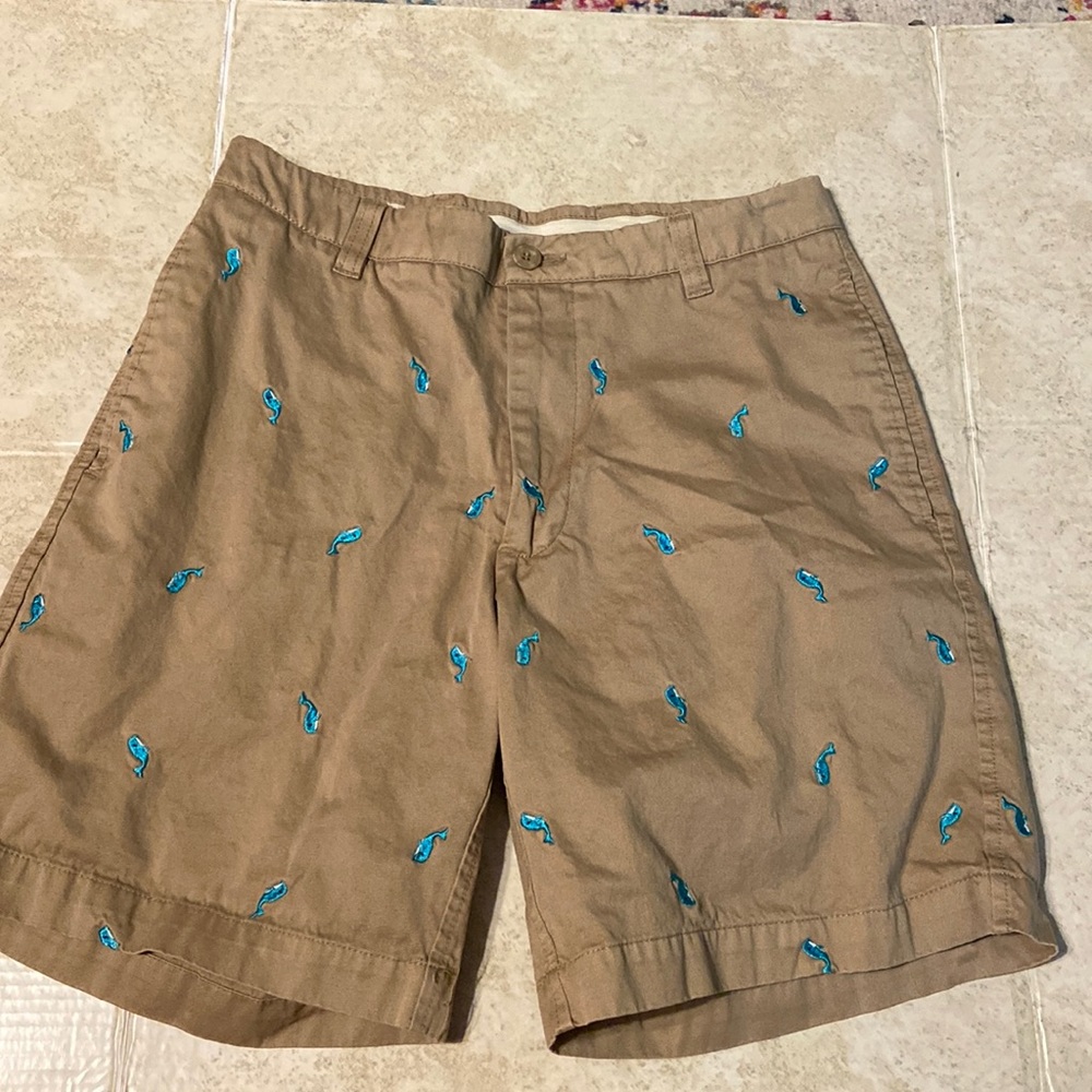Byron Nelson Embroidered Khaki Golf Shorts